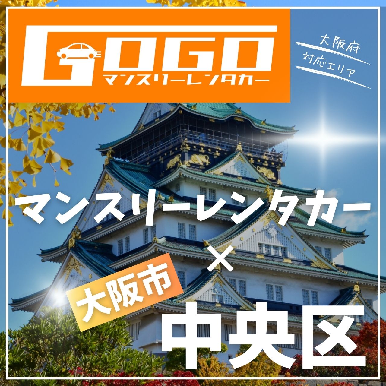 大阪市中央区のマンスリーレンタカー