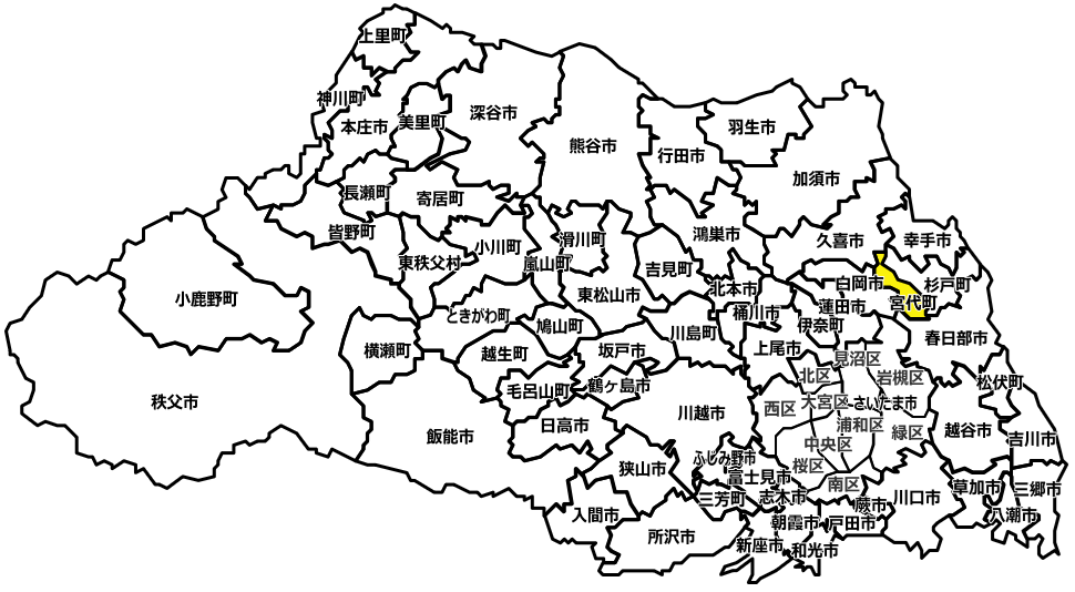 南埼玉郡宮代町のマンスリーレンタカー