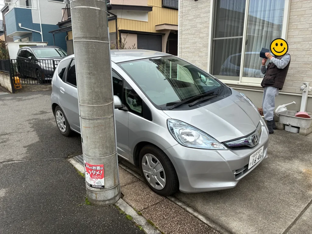 埼玉県北葛飾郡へ配達したマンスリーレンタカーのホンダフィットHV
