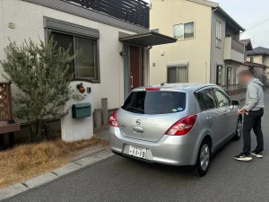 2026年2月20日 千葉県八千代市緑が丘で故障代車のお客様へ日産ティーダを宅配納車