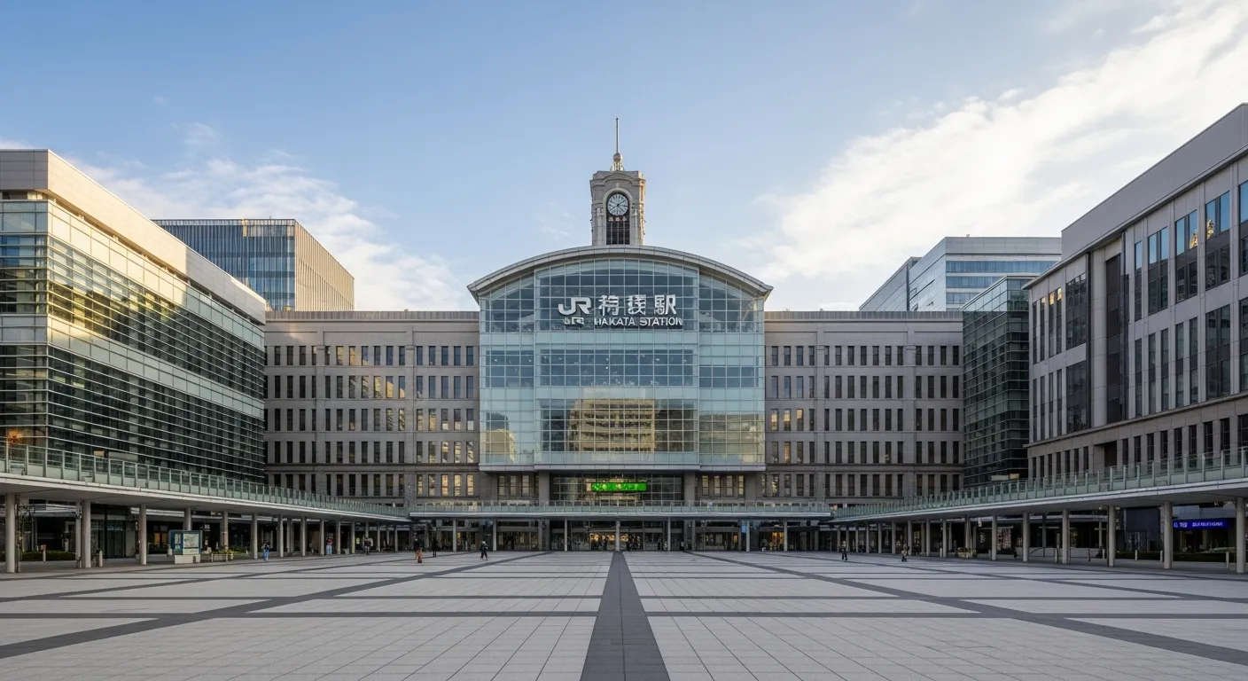 JR博多駅周辺の都市景観 GOGOマンスリーレンタカー