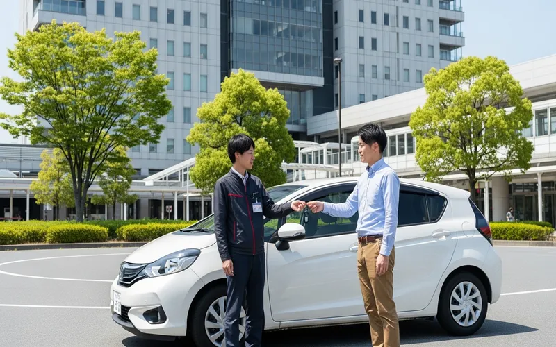 大宮駅前でレンタカーの受け渡し GOGOマンスリーレンタカー
